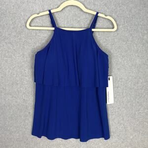 Magicsuit Swimsuit Womens 8 Blue Tankini‎ Layered Tiered Underwire Flowy Julia